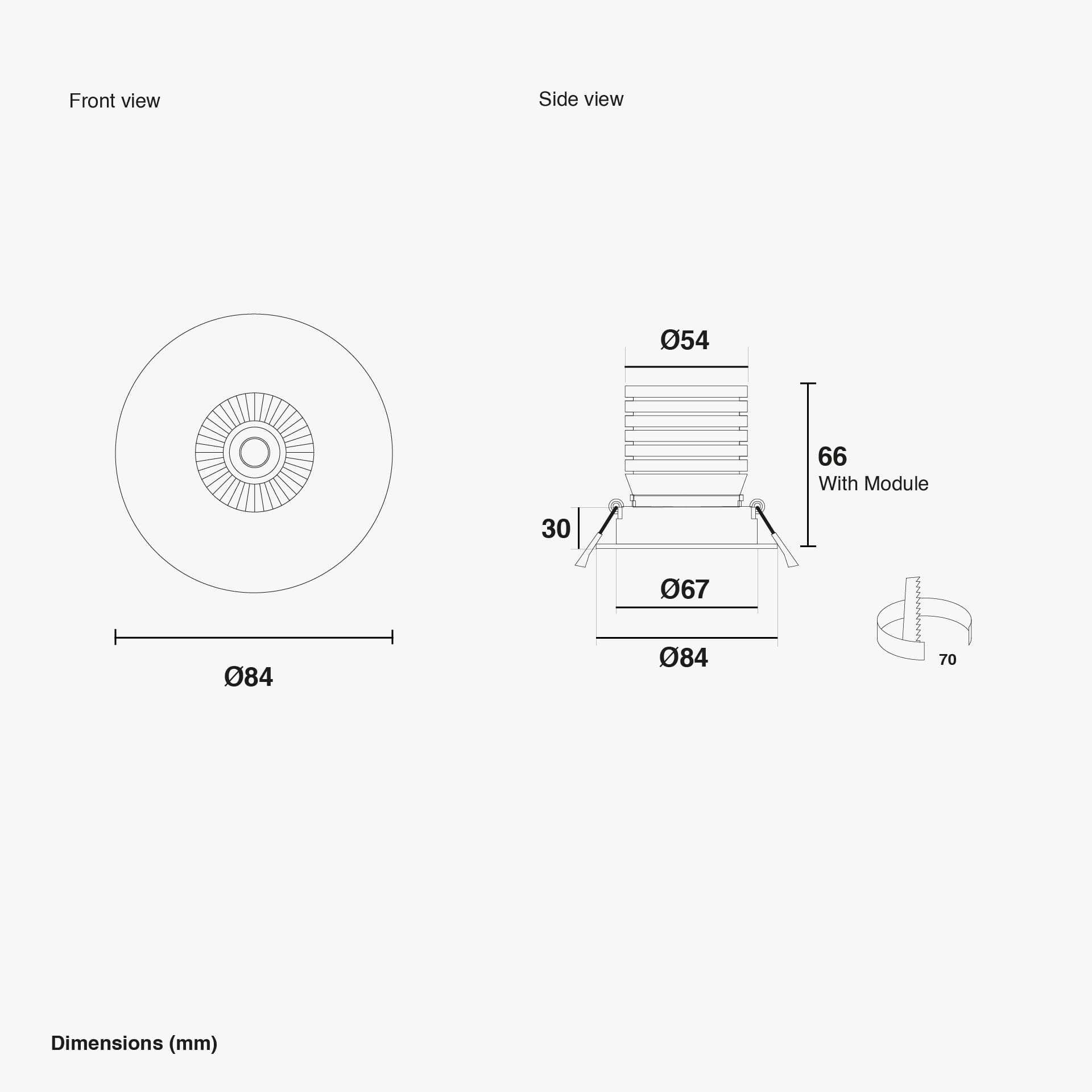 Donut in Matt white view 2