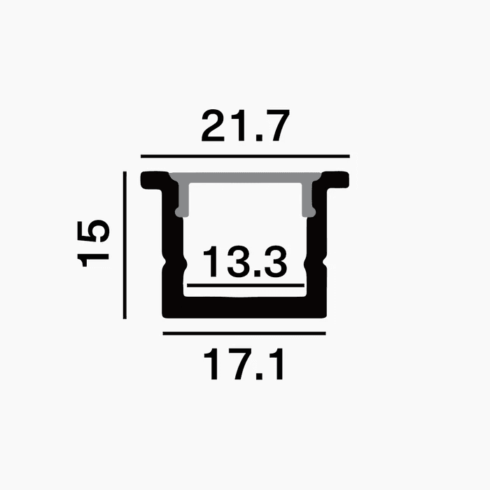 12mm Frame Profile in Alum view 2